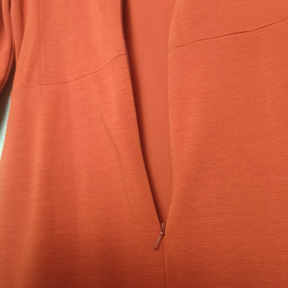 Kay Unger dress size 8 women's orange color 3/4 sleeves knee length - Picture 13 of 13